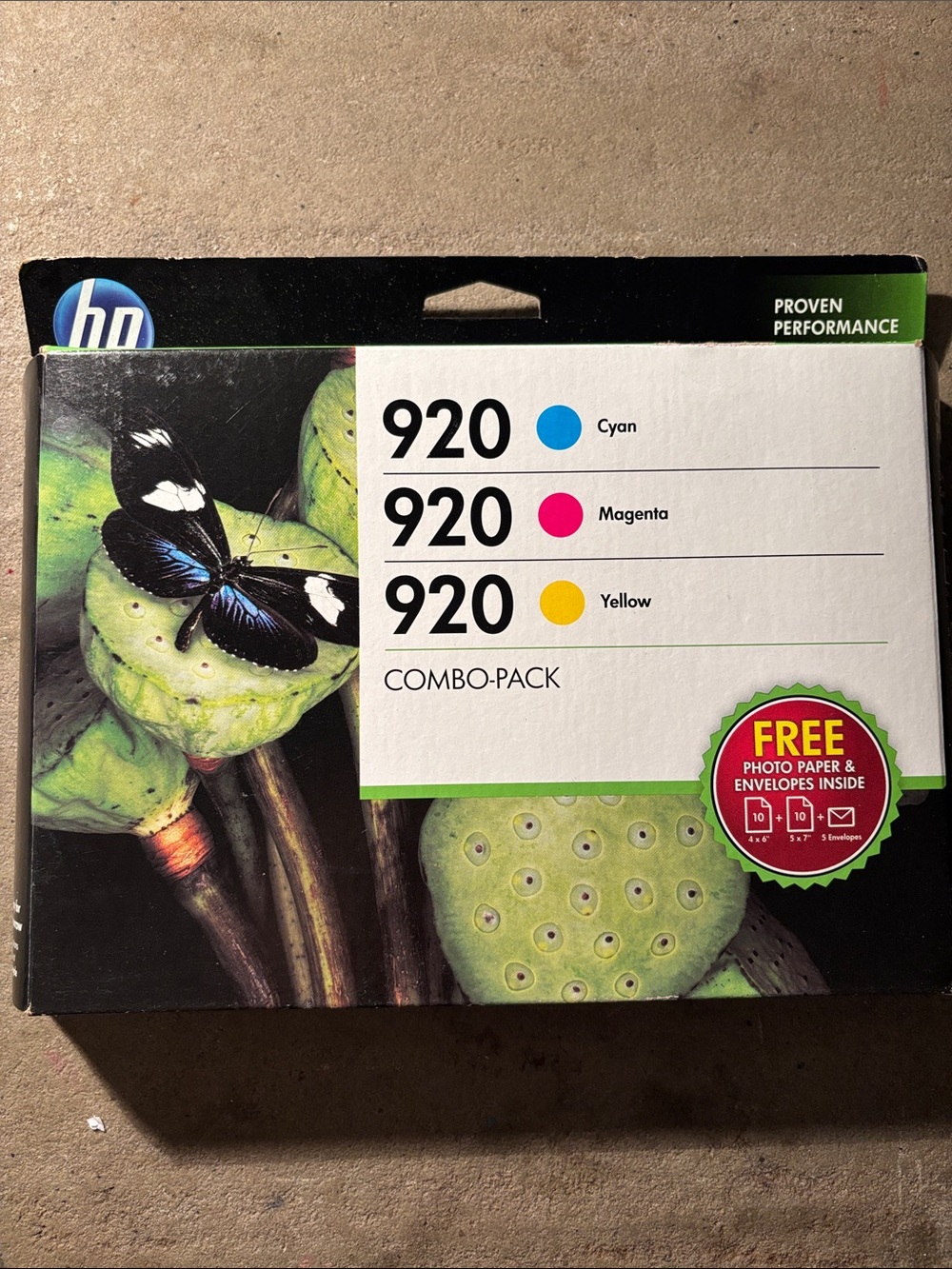 New Sealed Genuine HP 920 Ink Combo 3 Pack Cyan Magenta Yellow Exp 8/14